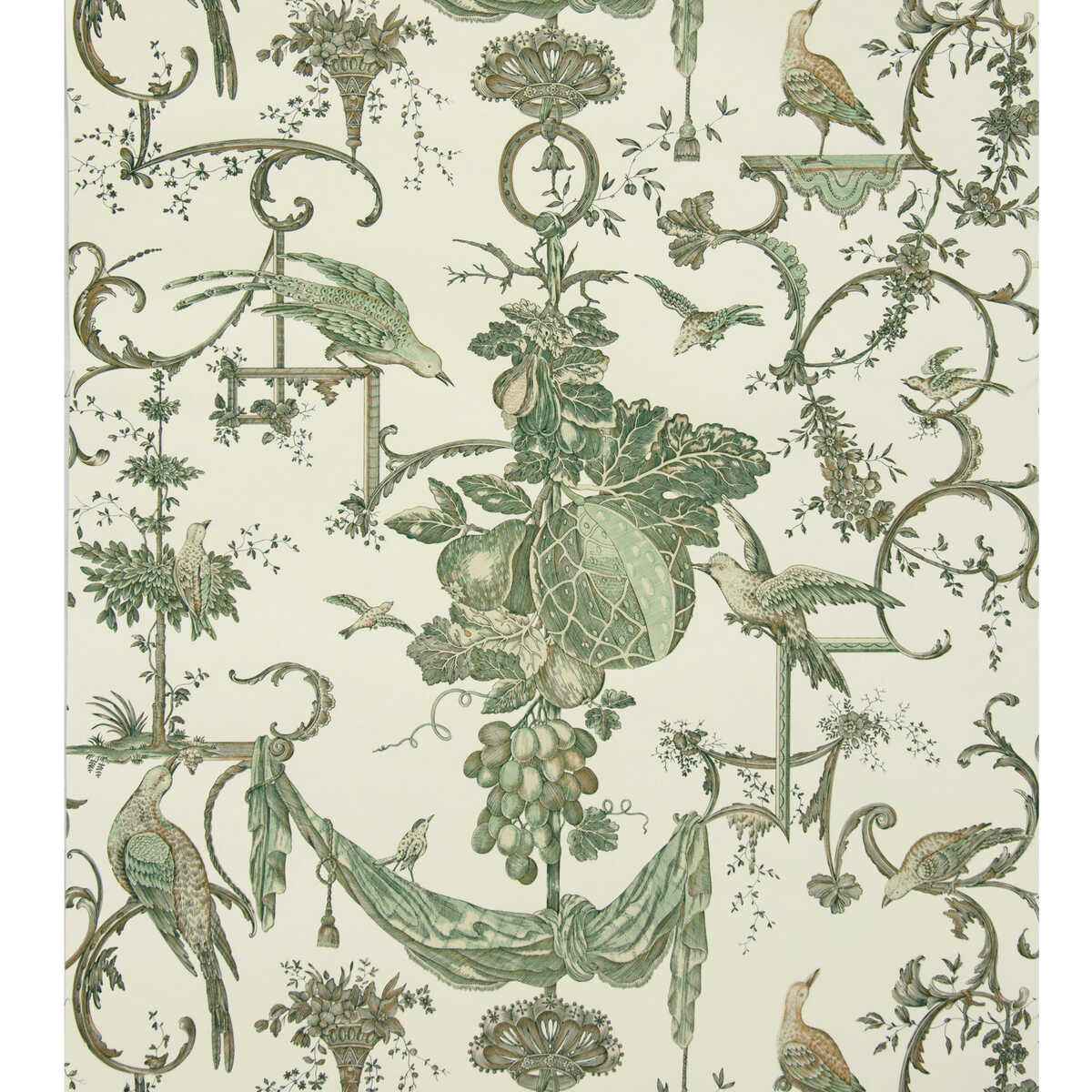 Br693654320 Kininvie Leaf On White Brunschwig Fils Wallpaper