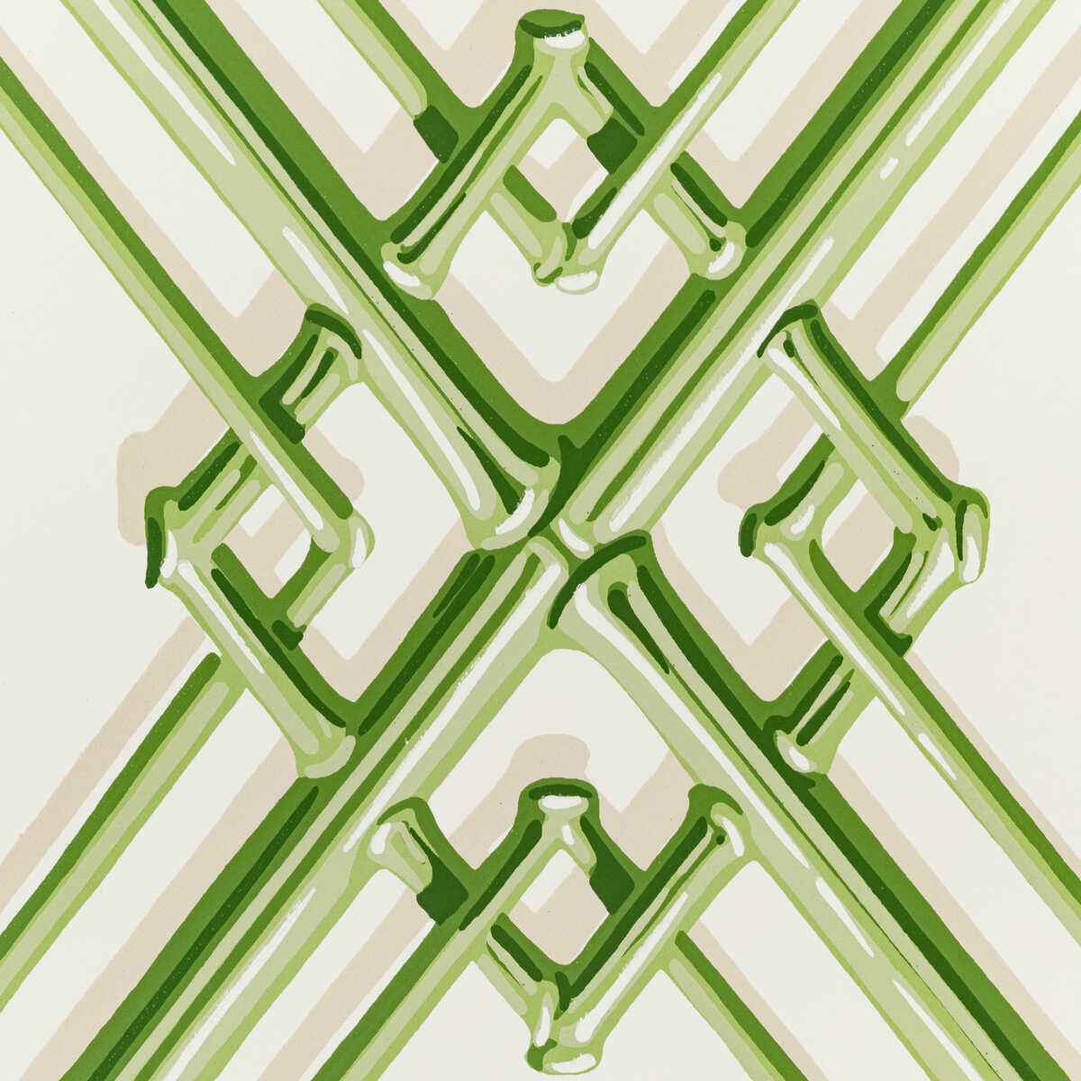 Br6941130 Treillage De Bambou Leaf Brunschwig Fils Wallpaper - BRUNSCHWIG & FILS Wallpaper