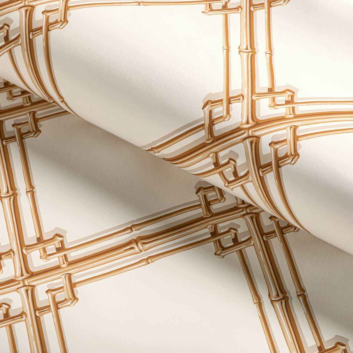 Br6941140 Treillage De Bambou Gold Brunschwig Fils Wallpaper - BRUNSCHWIG & FILS Wallpaper