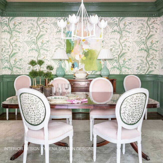 Bird And Thistle - Green - BRUNSCHWIG & FILS Wallpaper