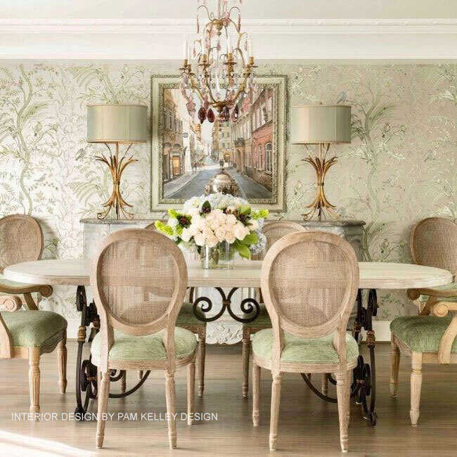 Bird And Thistle - Green - BRUNSCHWIG & FILS Wallpaper