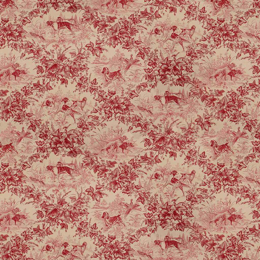 Br704161660 On Point Cotton Print Red Brunschwig Fils Fabric