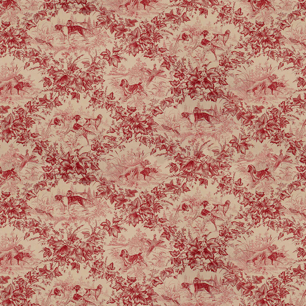 On Point Cotton Print - Red - BRUNSCHWIG & FILS Fabric