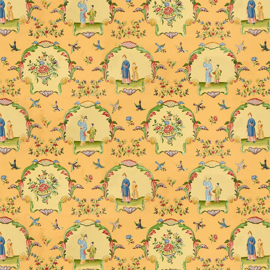 Ecole Chinoise - Jaune - BRUNSCHWIG & FILS Fabric