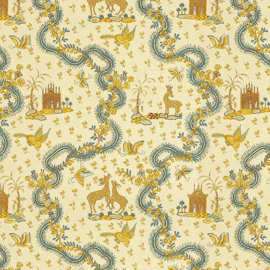 Br71621030 Pondichery Ambre Brunschwig Fils Fabric - BRUNSCHWIG & FILS Fabric
