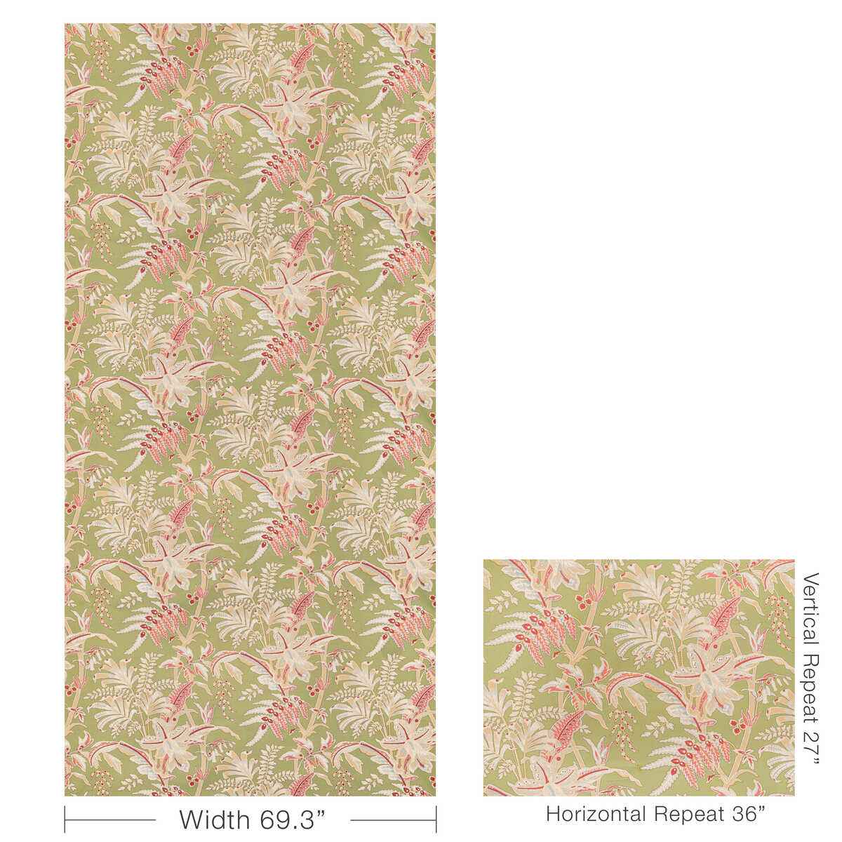 Br791213170 Seychelles Cotton Print Leaf Brunschwig Fils Fabric - BRUNSCHWIG & FILS Fabric