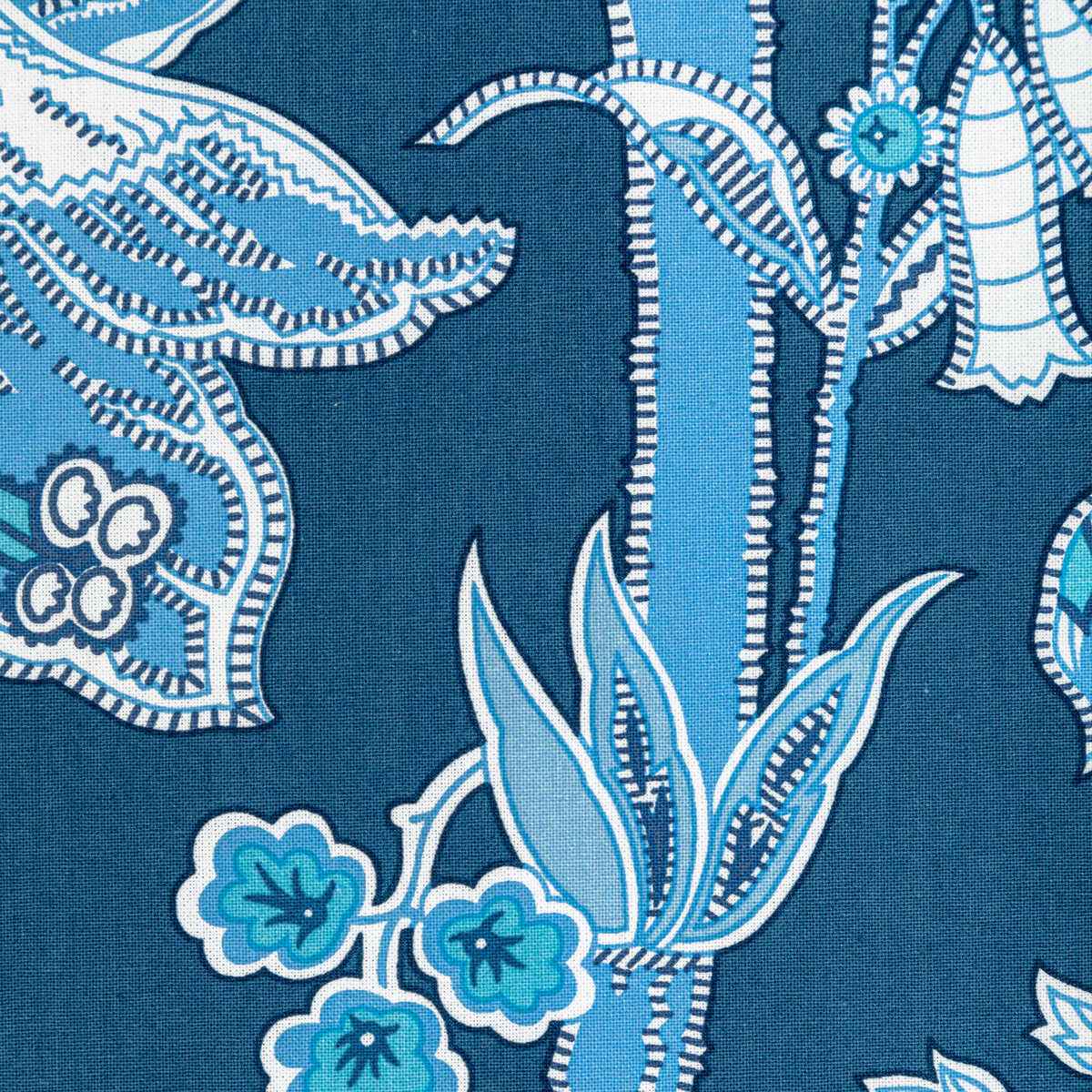 Br791215500 Seychelles Cotton Print Navy Brunschwig Fils Fabric - BRUNSCHWIG & FILS Fabric