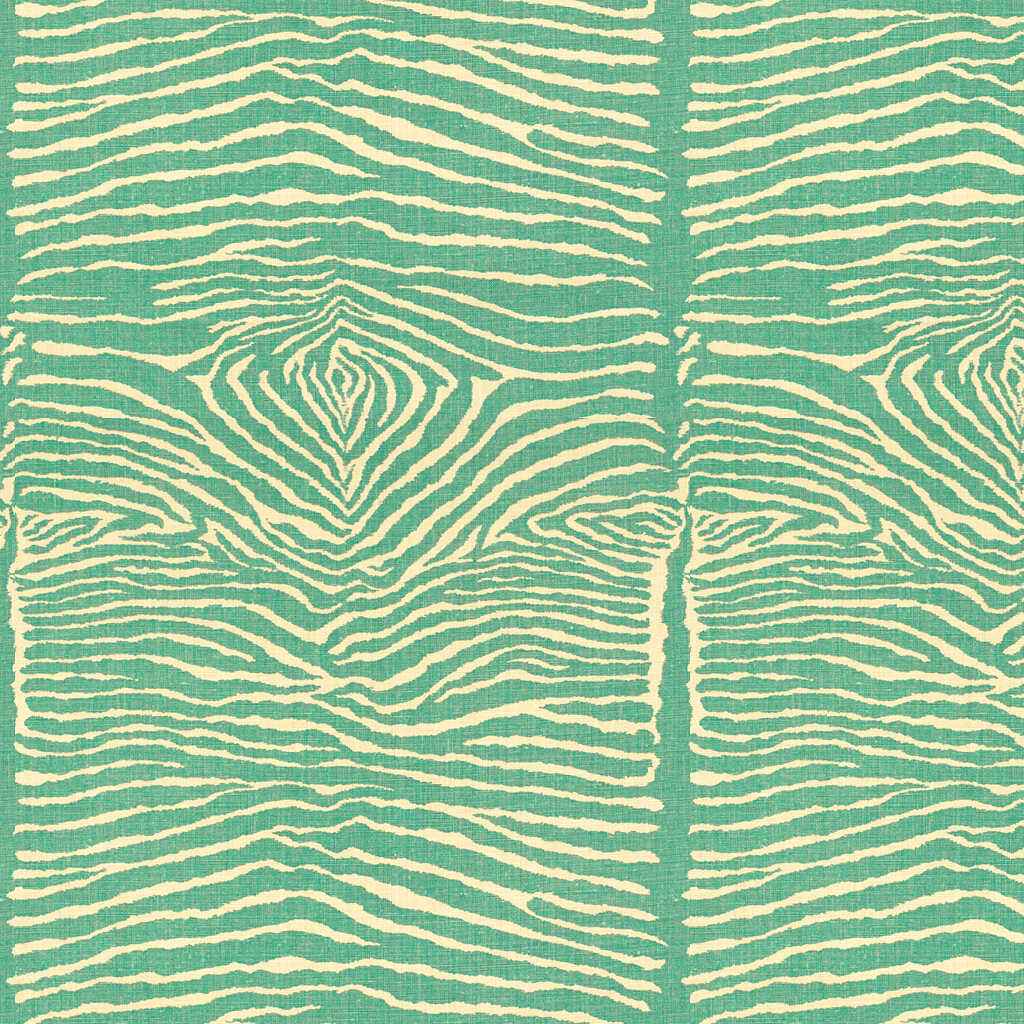 Br791685130 Le Zebre Linen Print Aqua Brunschwig Fils Fabric