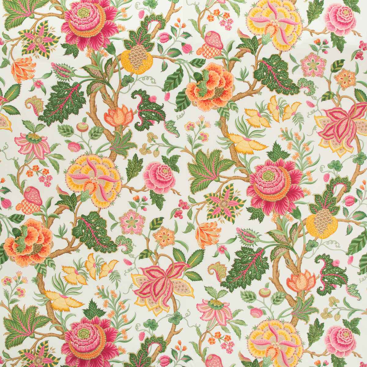 Br793291270 Nizam Cotton Print Jewel Brunschwig Fils Fabric - BRUNSCHWIG & FILS Fabric