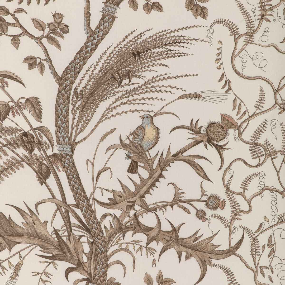 Br794310680 Bird And Thistle Cotton Print Beige Brunschwig Fils Fabric