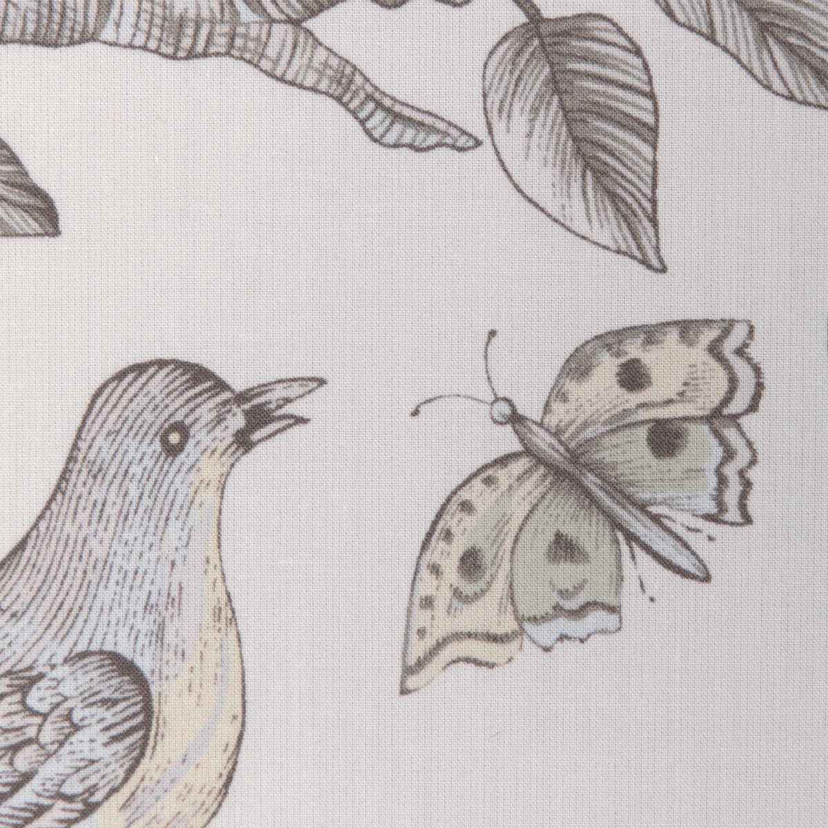 Br79431110 Bird And Thistle Cotton Print Gray Brunschwig Fils Fabric - BRUNSCHWIG & FILS Fabric