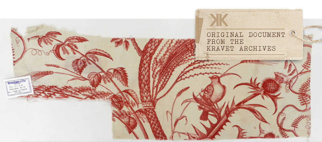 Bird And Thistle Cotton Print - Aqua - BRUNSCHWIG & FILS Fabric