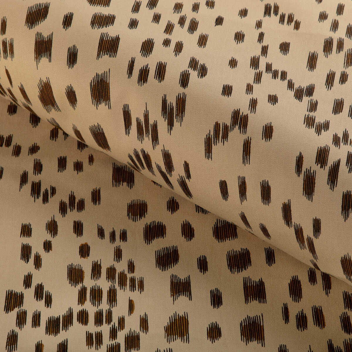 Les Touches Cotton Print - Brown - BRUNSCHWIG & FILS Fabric