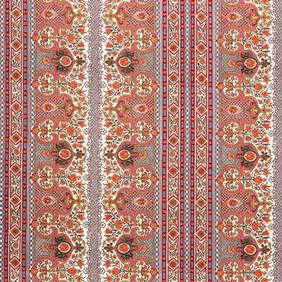 Br797436340 Digby S Tent Linen Cotton Print Coral Brunschwig Fils Fabric - BRUNSCHWIG & FILS Fabric
