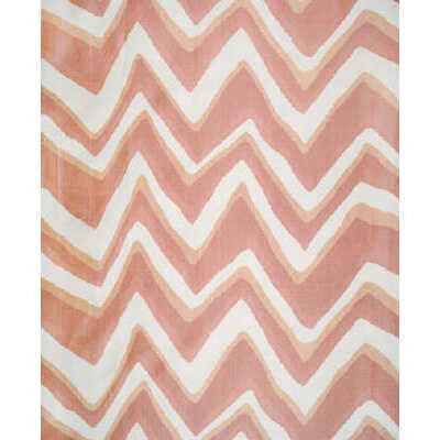 Br797856340 Chevron Bar Silk Warp Print Coral Brunschwig Fils Fabric