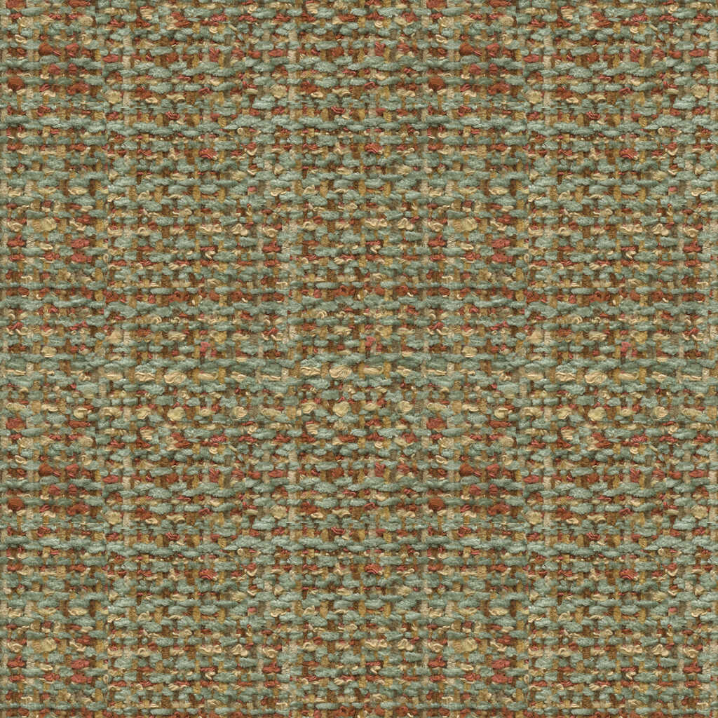 Boucle Texture - Jade/Coral - BRUNSCHWIG & FILS Fabric
