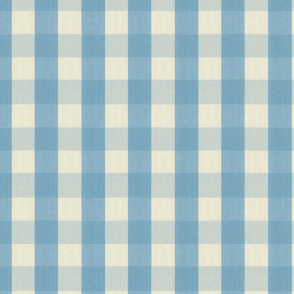 Carsten Check - French Blue - BRUNSCHWIG & FILS Fabric