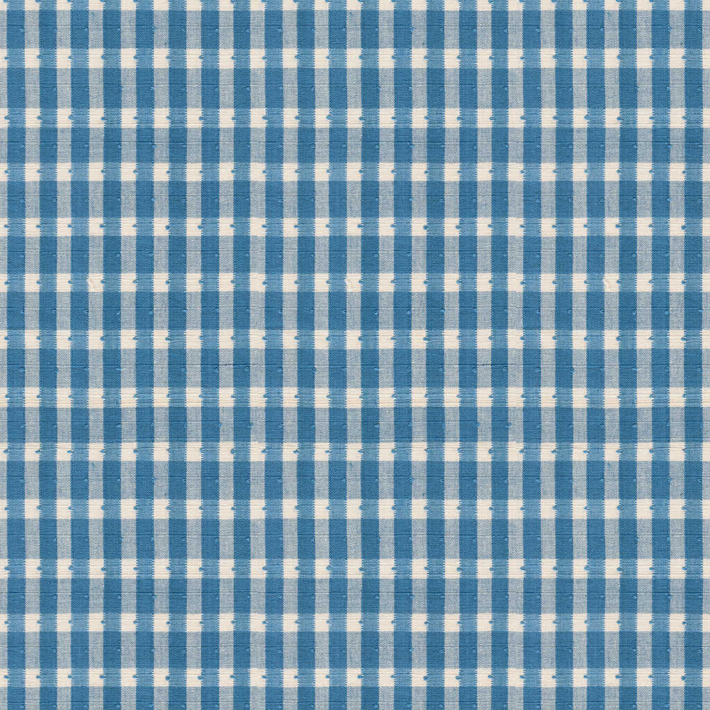 Halsey Cotton Check - Oxford Blue - BRUNSCHWIG & FILS Fabric
