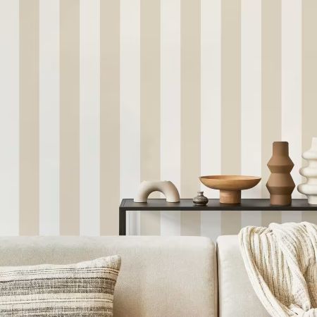 BREWSTER MEDLEY NATURAL BOLD STRIPE Wallpaper - York Wallcoverings - FD43835 - York Wallcoverings Wallpaper