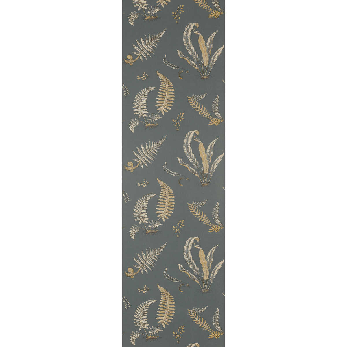Ferns - Charcoal/Bronze - G P & J BAKER Wallpaper