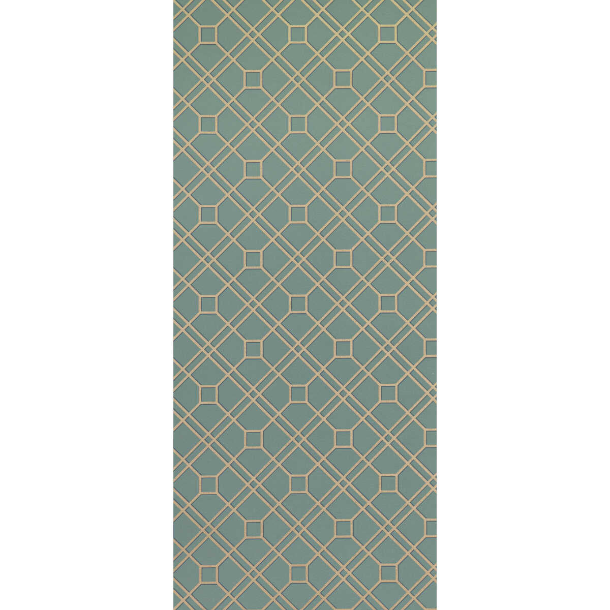 Langdale Trellis - Teal/Bronze - G P & J BAKER Wallpaper