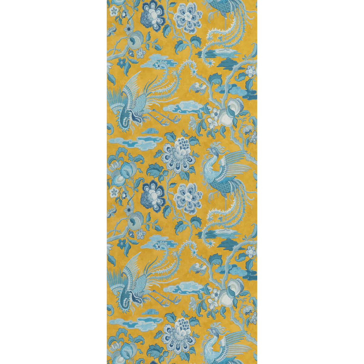 Chifu - Ochre/Blue - G P & J BAKER Wallpaper