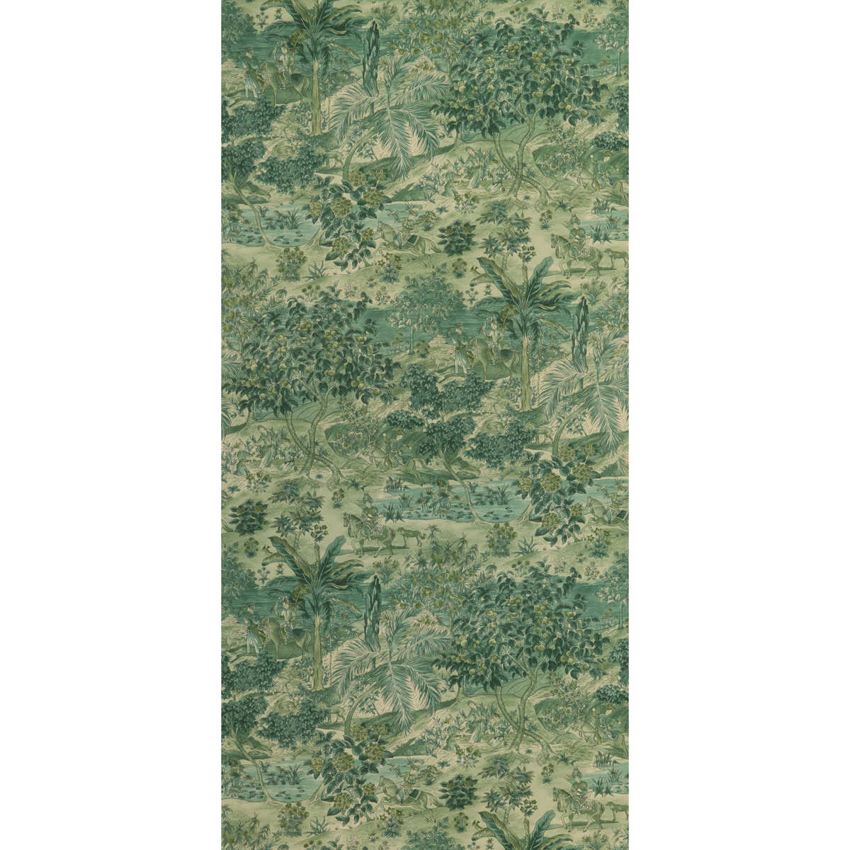 Ramayana - Emerald - G P & J BAKER Wallpaper