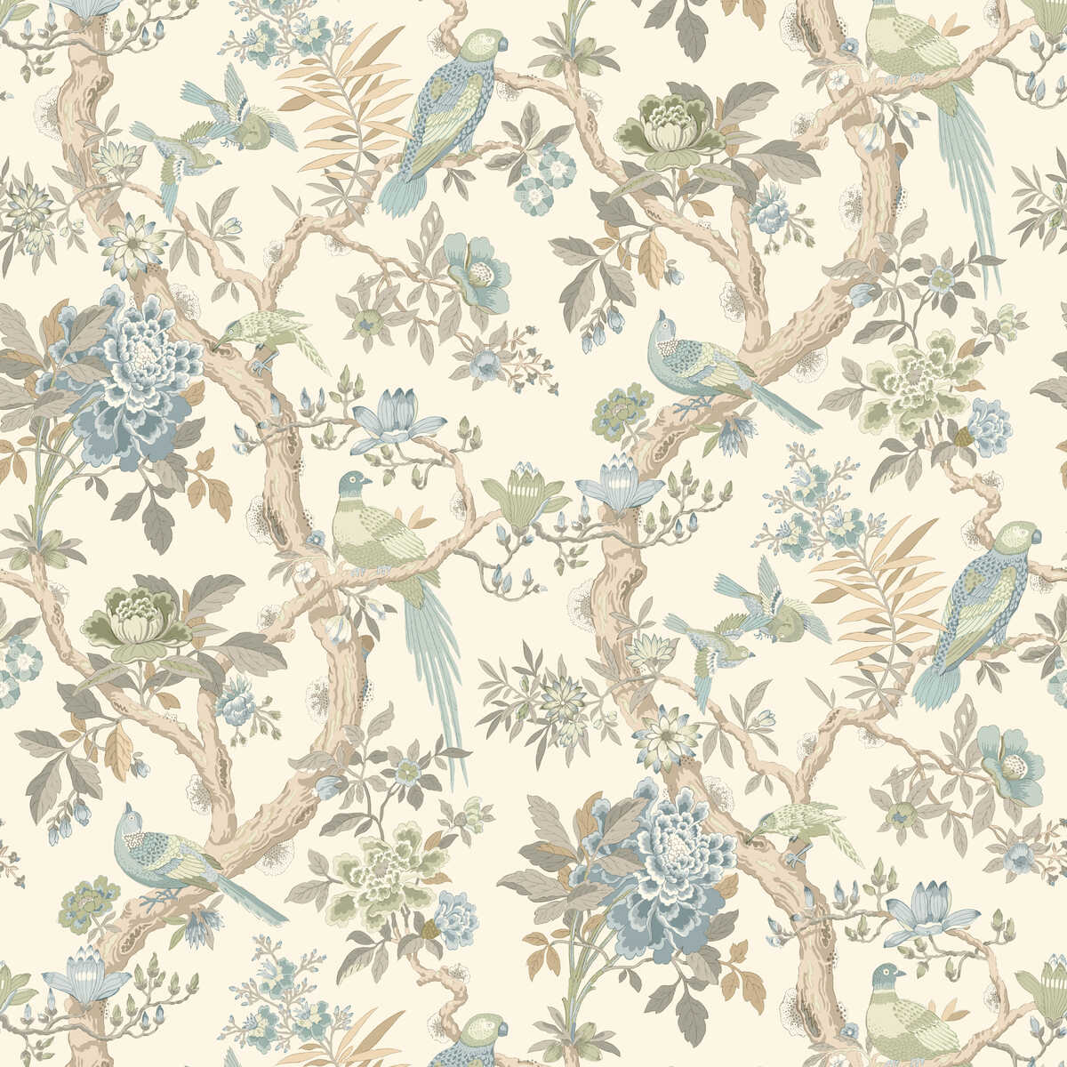 Eltham - Aqua - G P & J BAKER Wallpaper