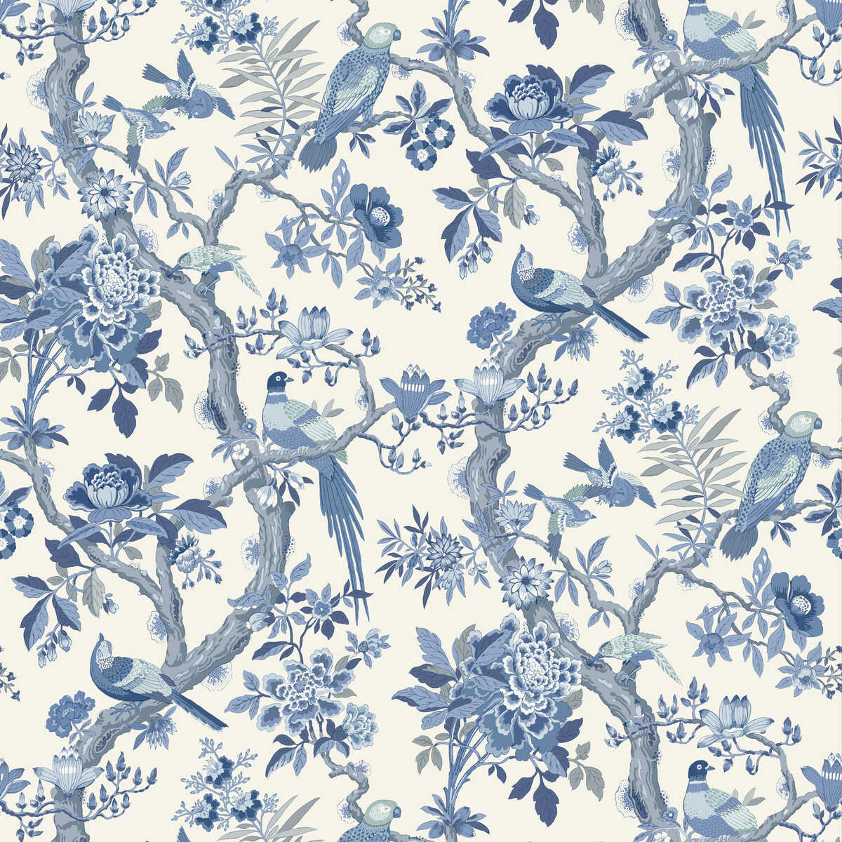 Eltham - Indigo - G P & J BAKER Wallpaper