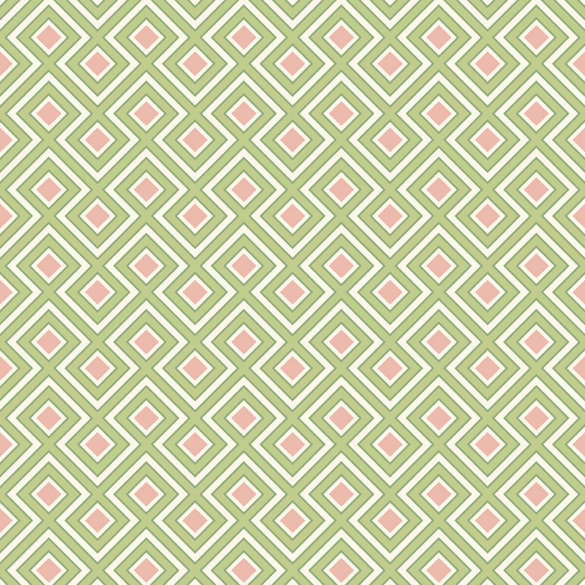 La Fiorentina Small - Green/Blush - G P & J BAKER Wallpaper