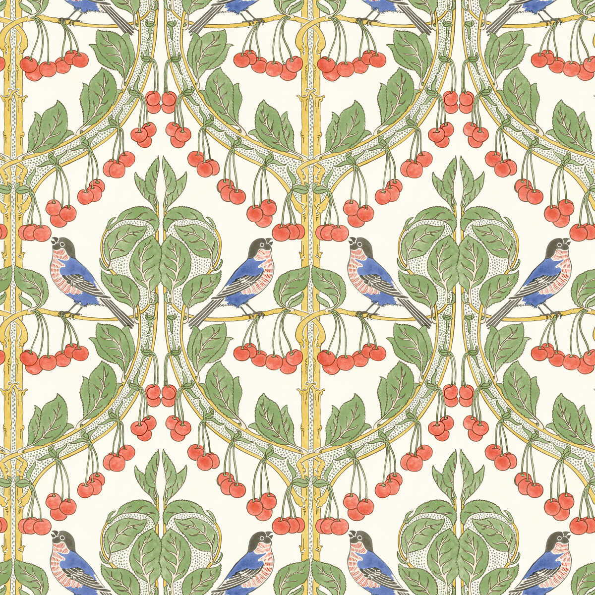 Birds & Cherries - Multi - G P & J BAKER Wallpaper