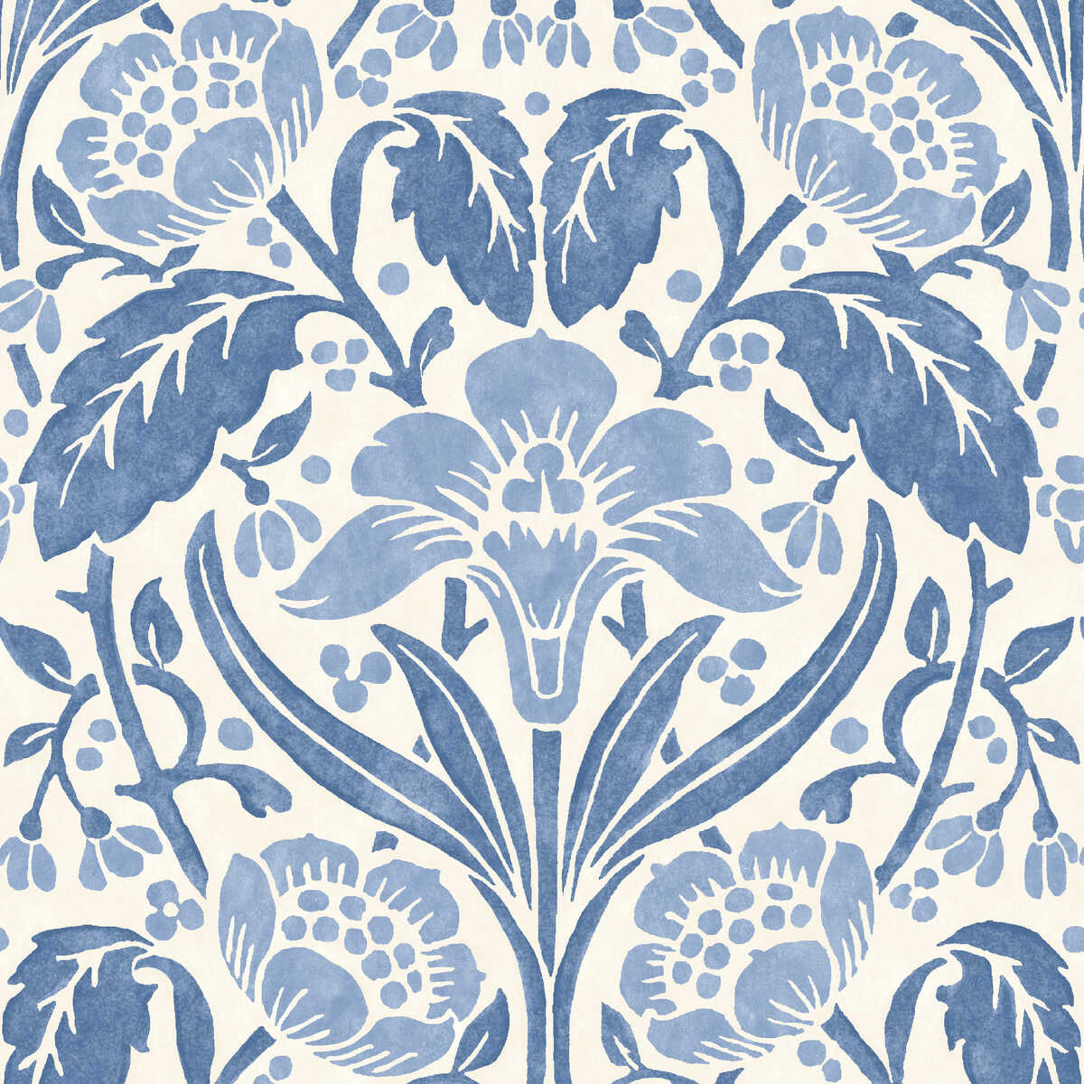 Iris Meadow - Blue - G P & J BAKER Wallpaper