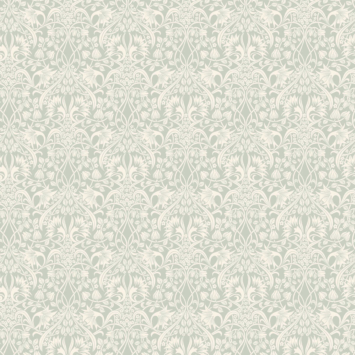 Fritillerie - Aqua - G P & J BAKER Wallpaper