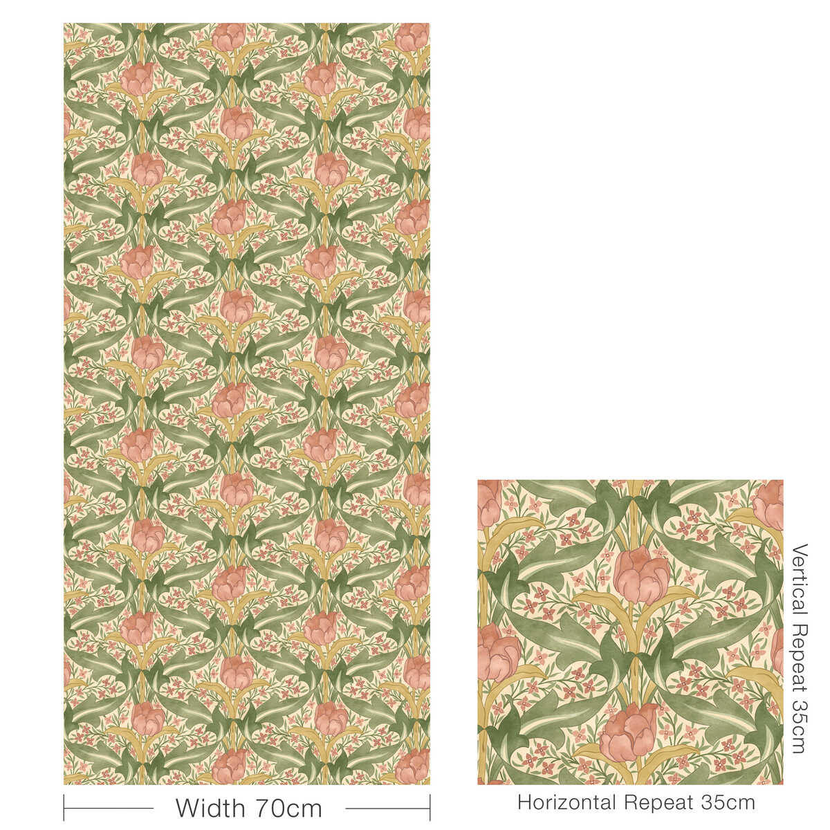 Tulip & Jasmine - Blush - G P & J BAKER Wallpaper