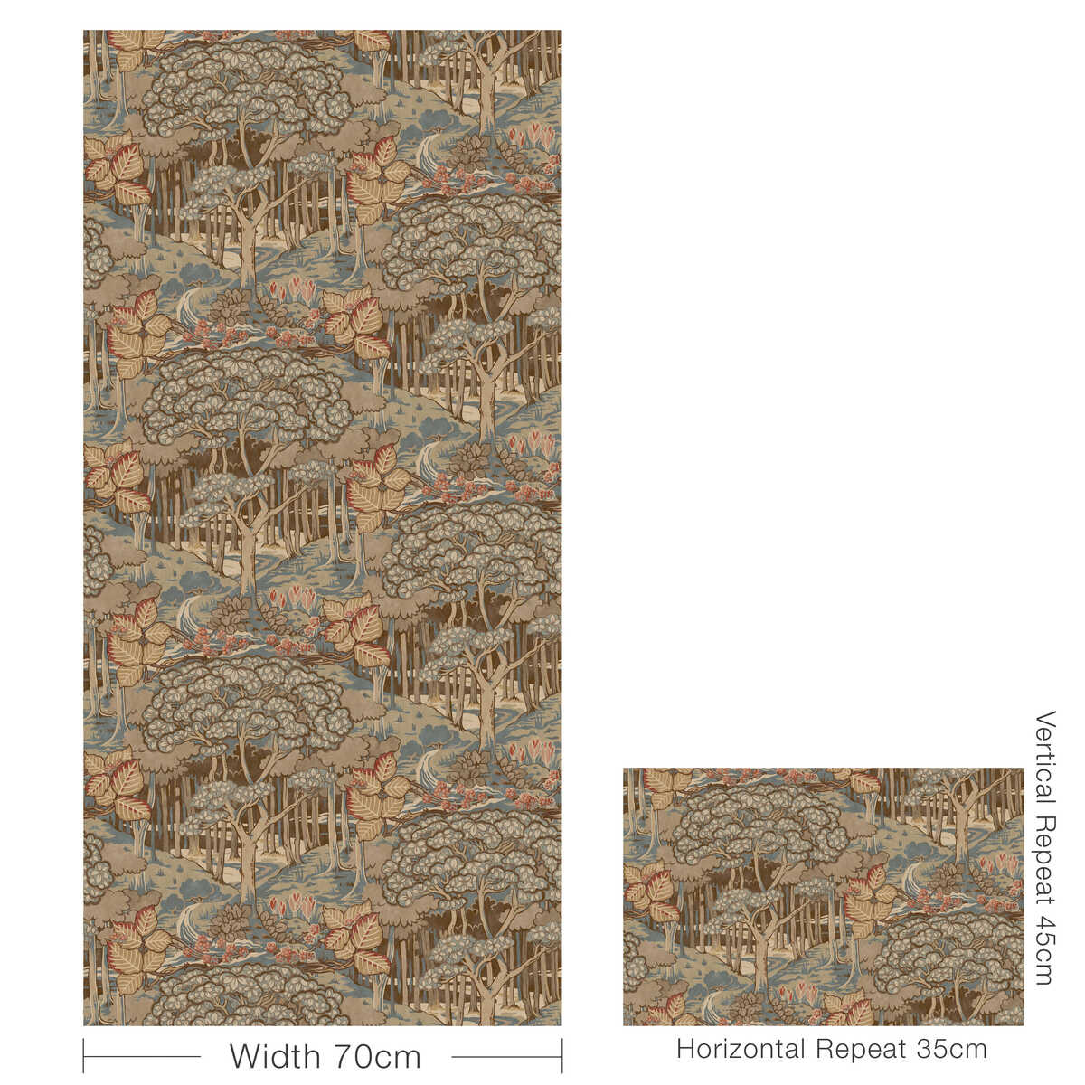 Ruskin - Teal - G P & J BAKER Wallpaper
