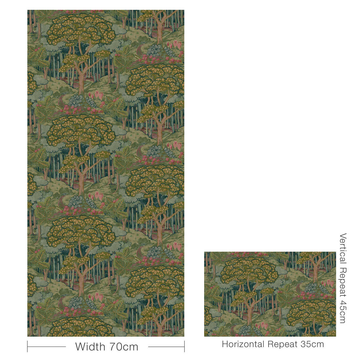 Ruskin - Emerald - G P & J BAKER Wallpaper