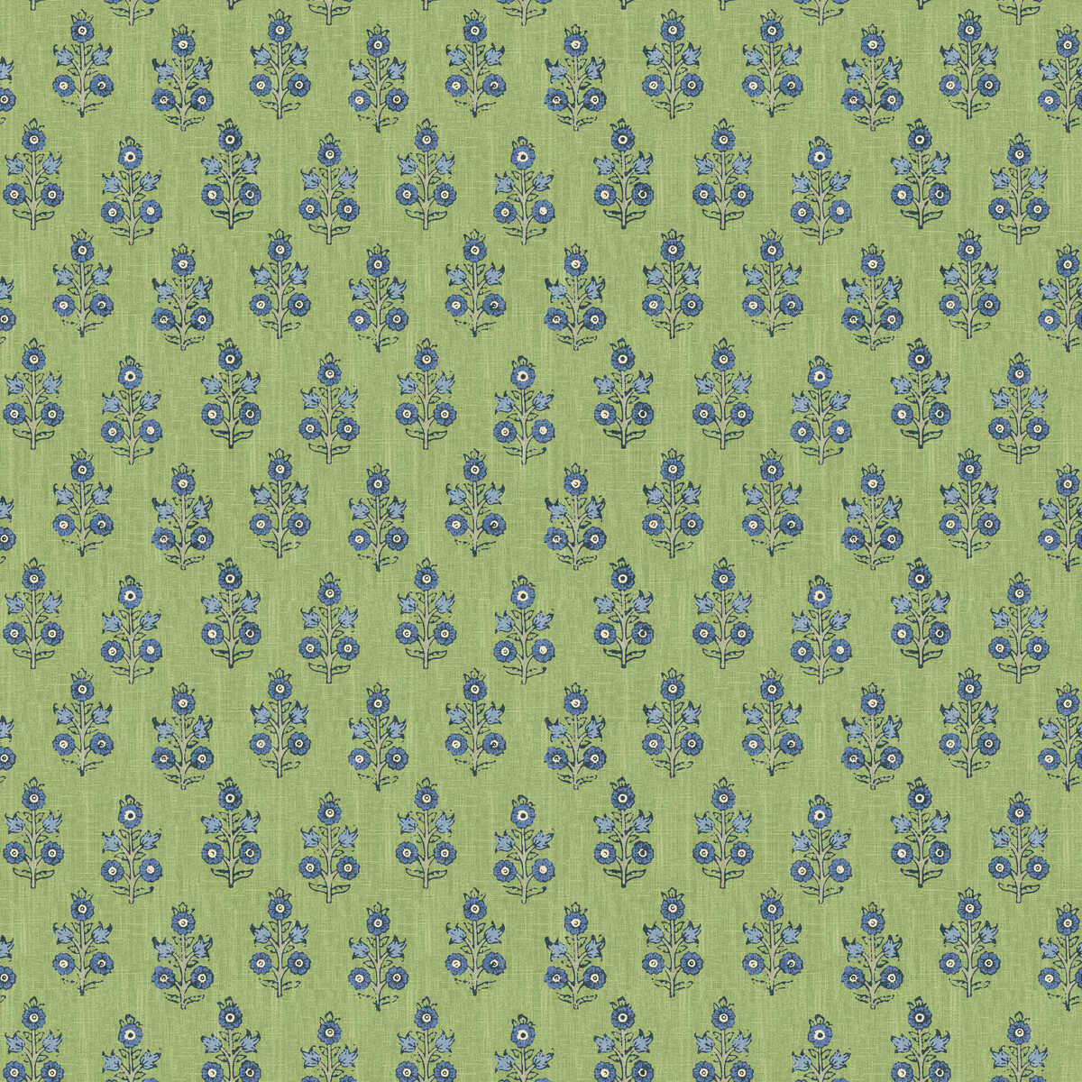 Poppy Sprig - Green/Blue - G P & J BAKER Wallpaper