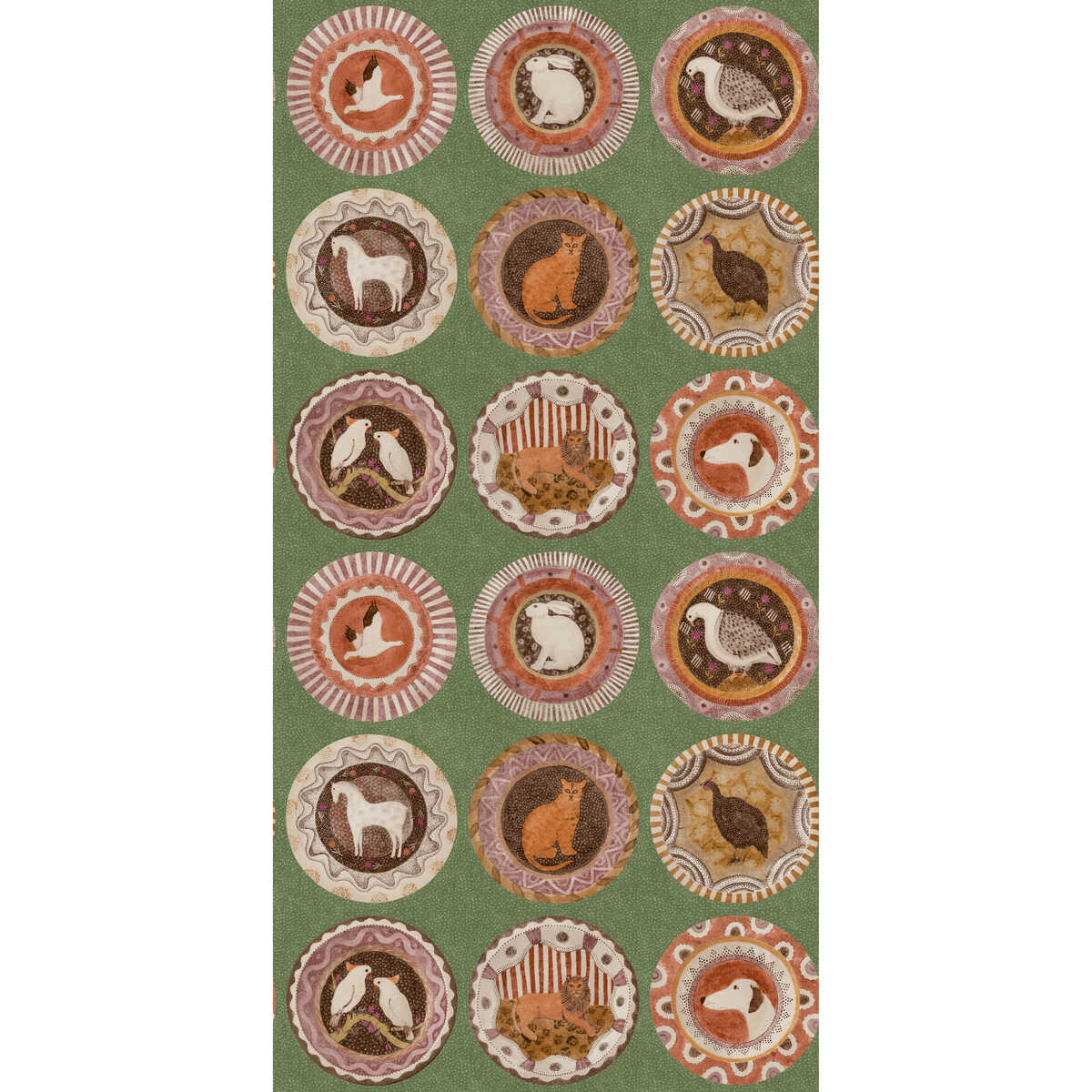 Robina'S Dinner Party - Green - G P & J BAKER Wallpaper