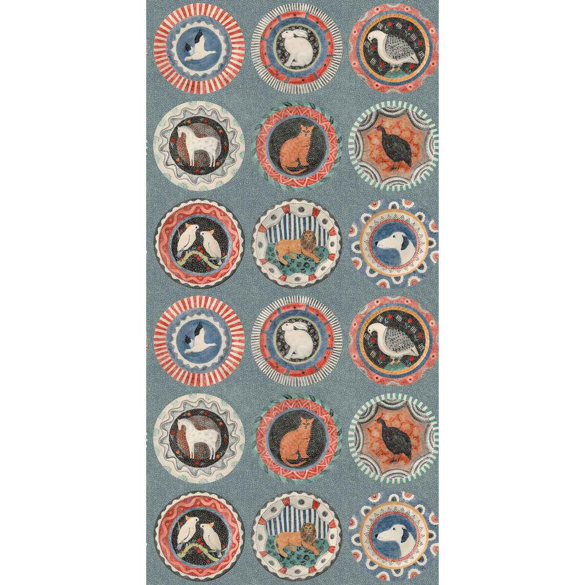 Bw4512650 Robina S Dinner Party Teal G P J Baker Wallpaper
