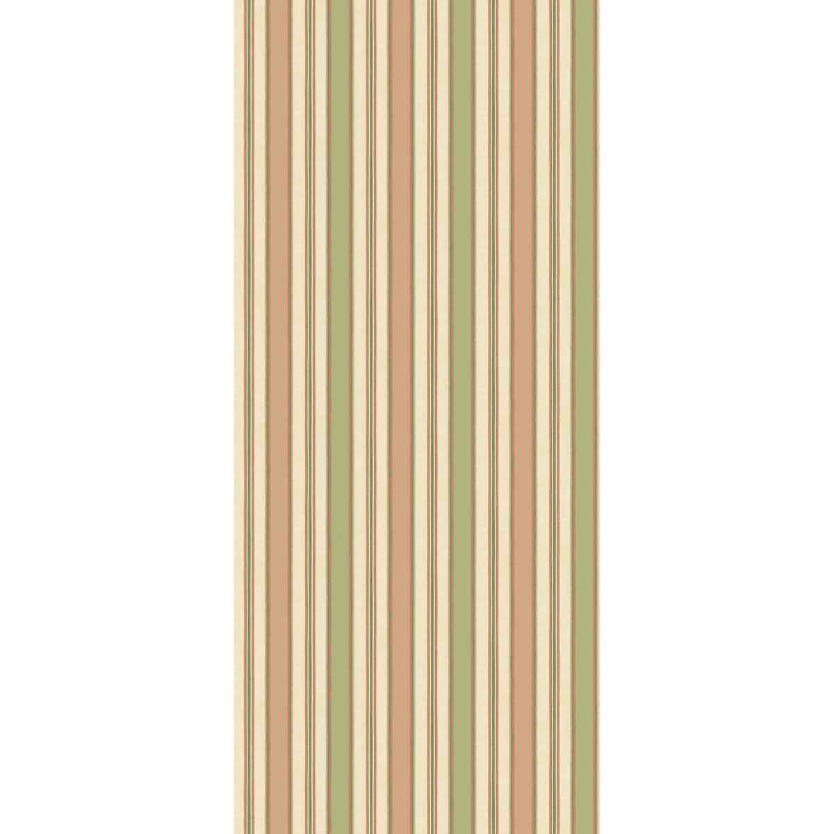 Bw4513160 Melbourne Stripe Soft Red Green G P J Baker Wallpaper - G P & J BAKER Wallpaper