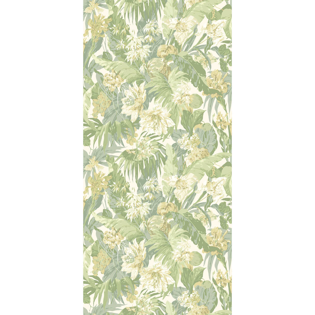 Tropical Floral - Soft Green - G P & J BAKER Wallpaper