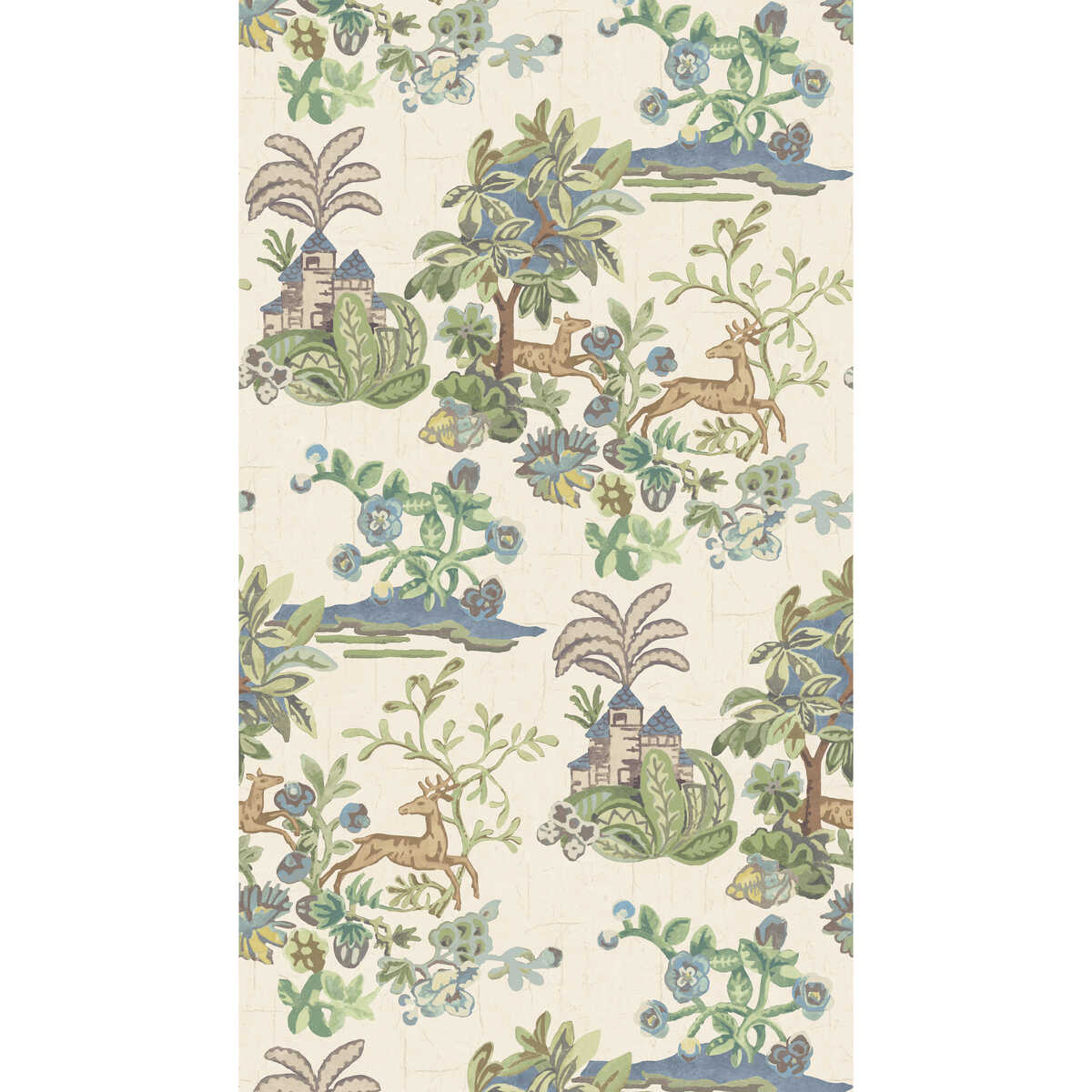 Knight'S Tale - Sage/Blue - G P & J BAKER Wallpaper