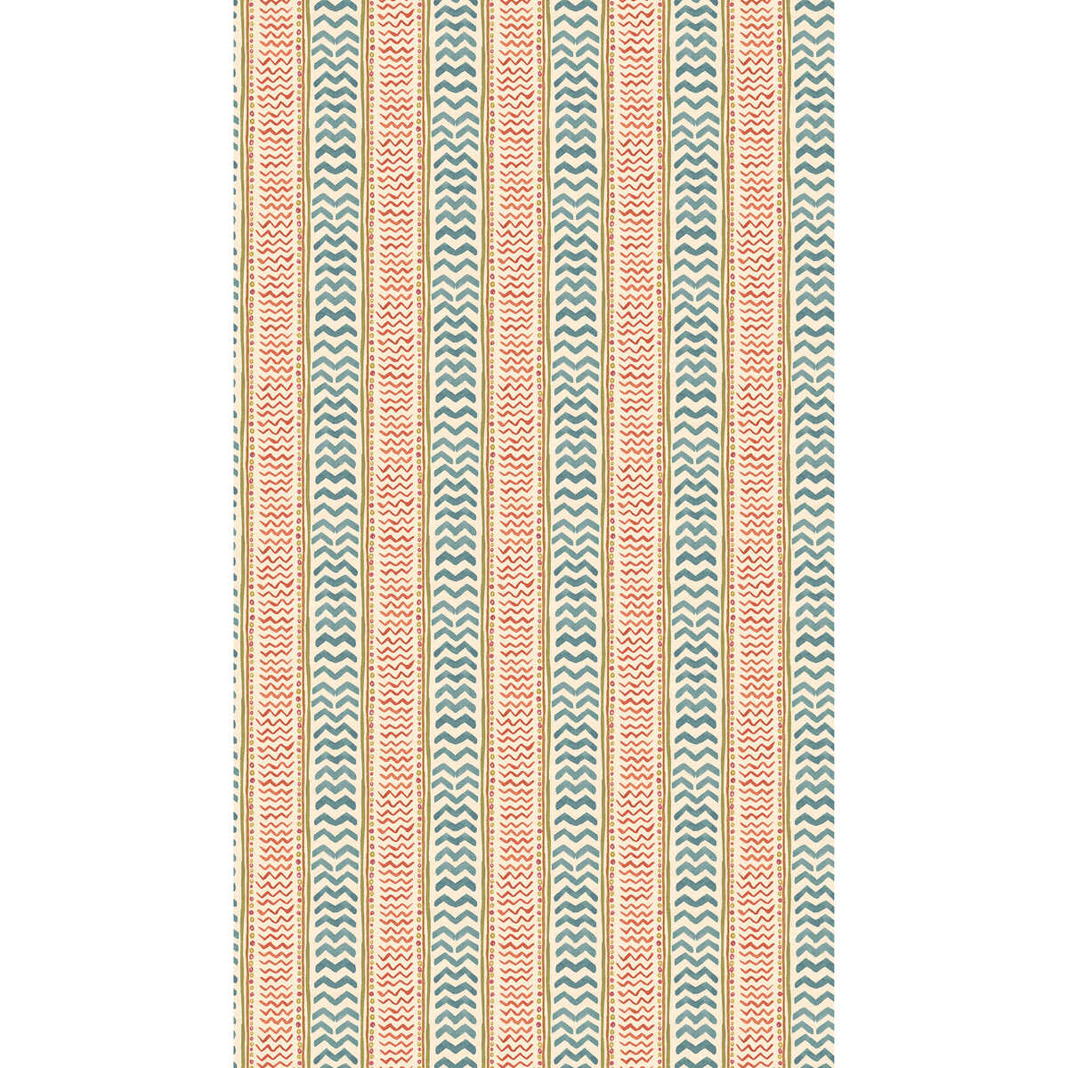 Wriggle Room - Teal/Spice - G P & J BAKER Wallpaper