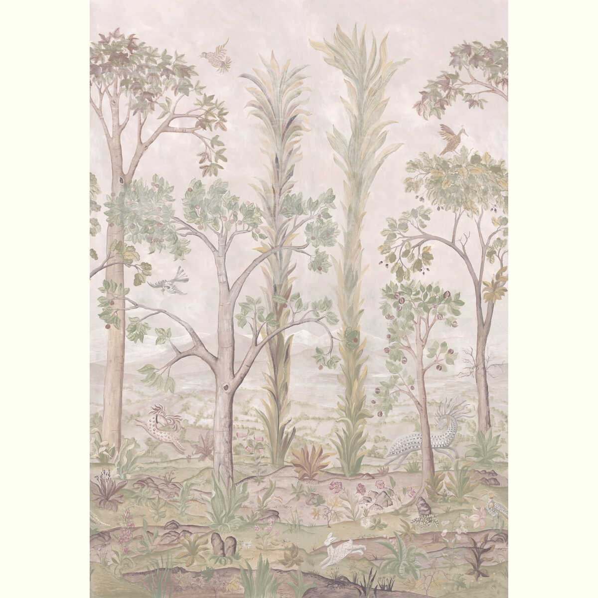 Tall Trees - Soft Green - G P & J BAKER Wallpaper
