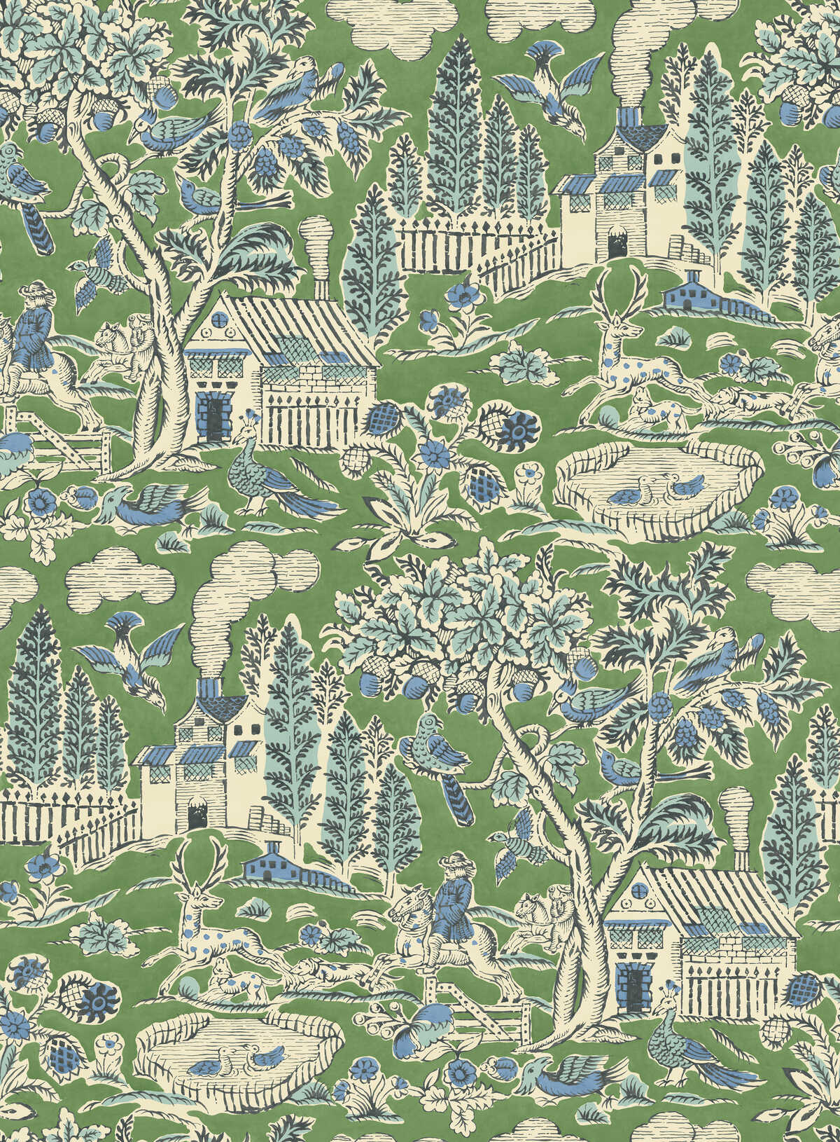 Home Park - Emerald - G P & J BAKER Wallpaper