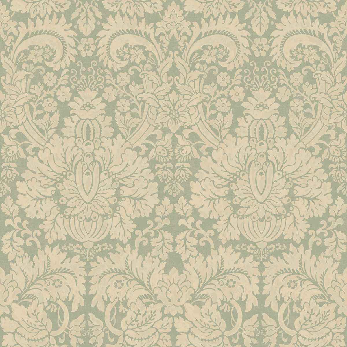Bw4514620 Queen S Damask Aquamarine G P J Baker Wallpaper