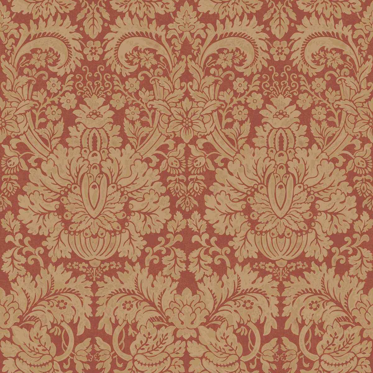 Bw4514630 Queen S Damask Old Red G P J Baker Wallpaper - G P & J BAKER Wallpaper