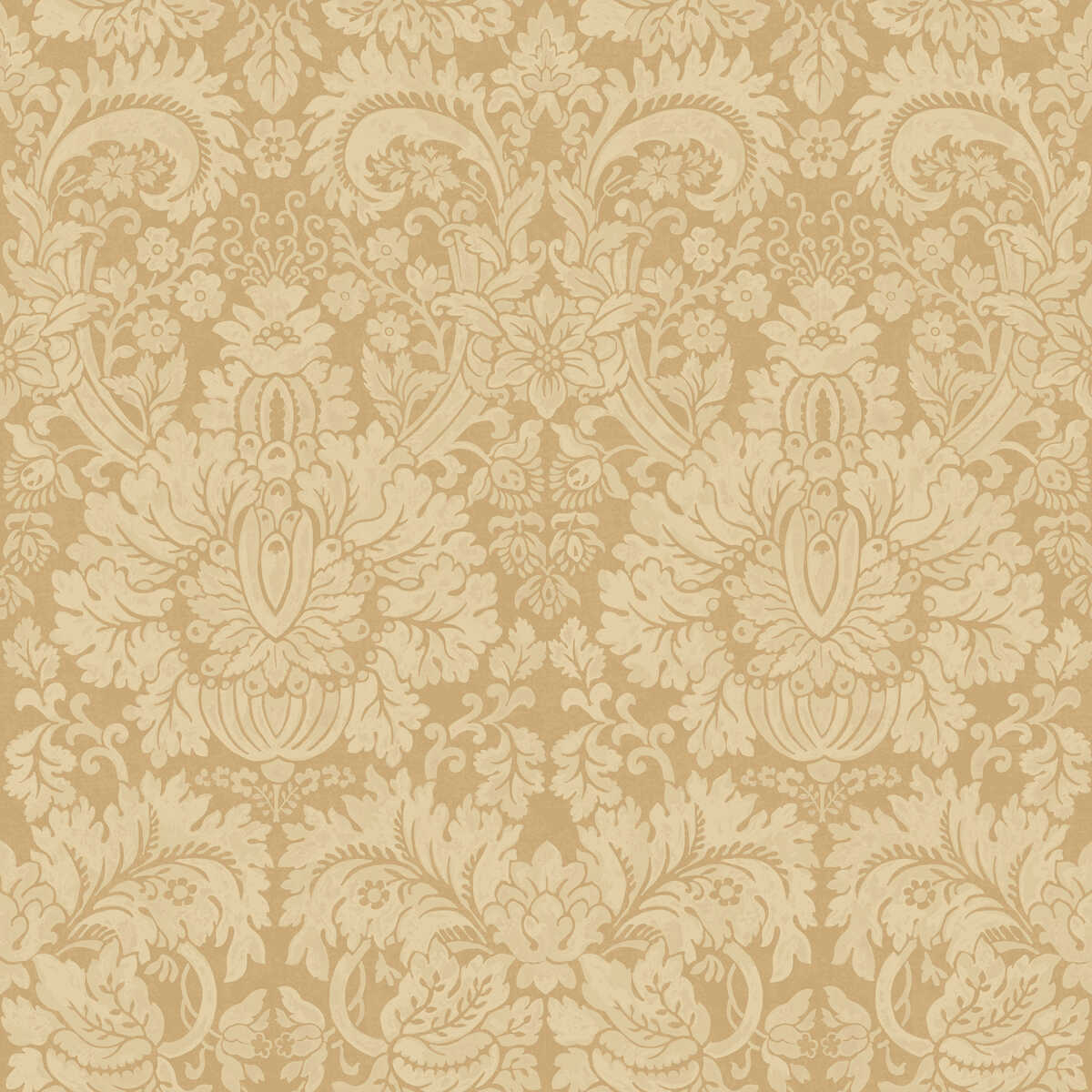 Queen'S Damask - Parchment - G P & J BAKER Wallpaper