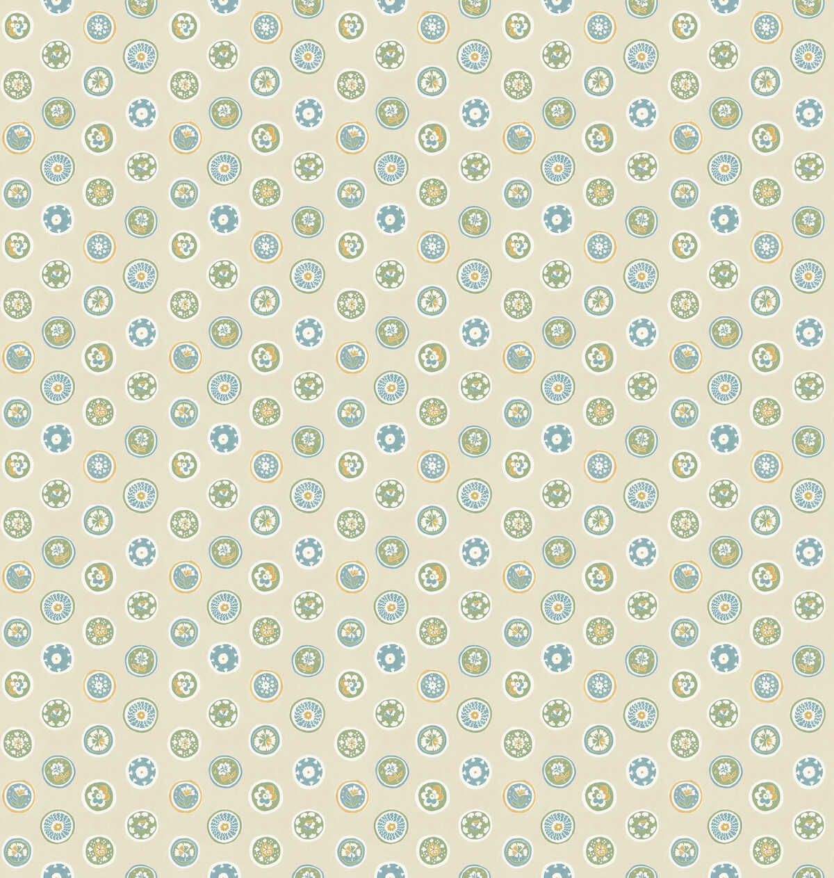 Court Buttons - Blue/Green - G P & J BAKER Wallpaper
