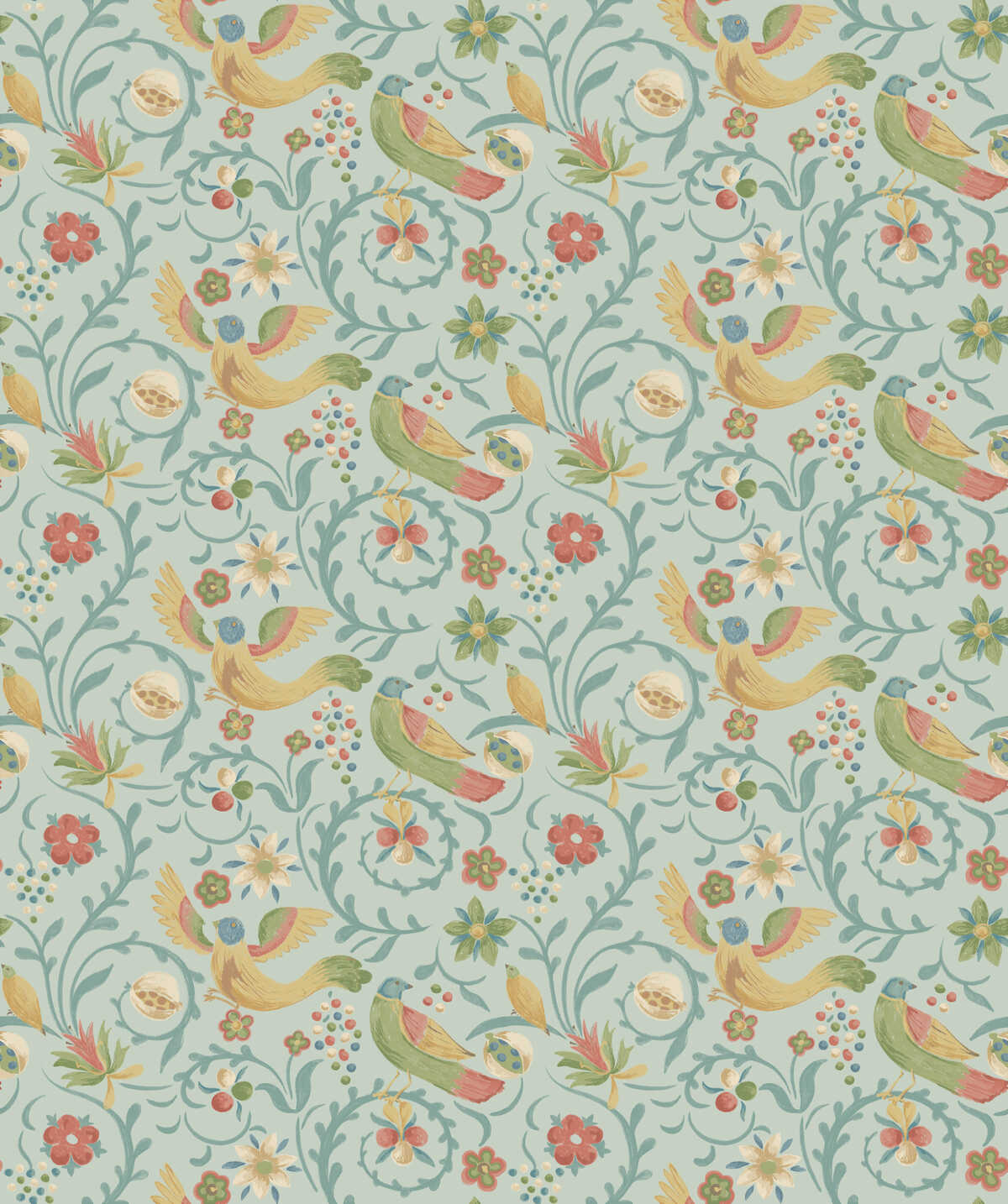 Royal Court - Aqua - G P & J BAKER Wallpaper